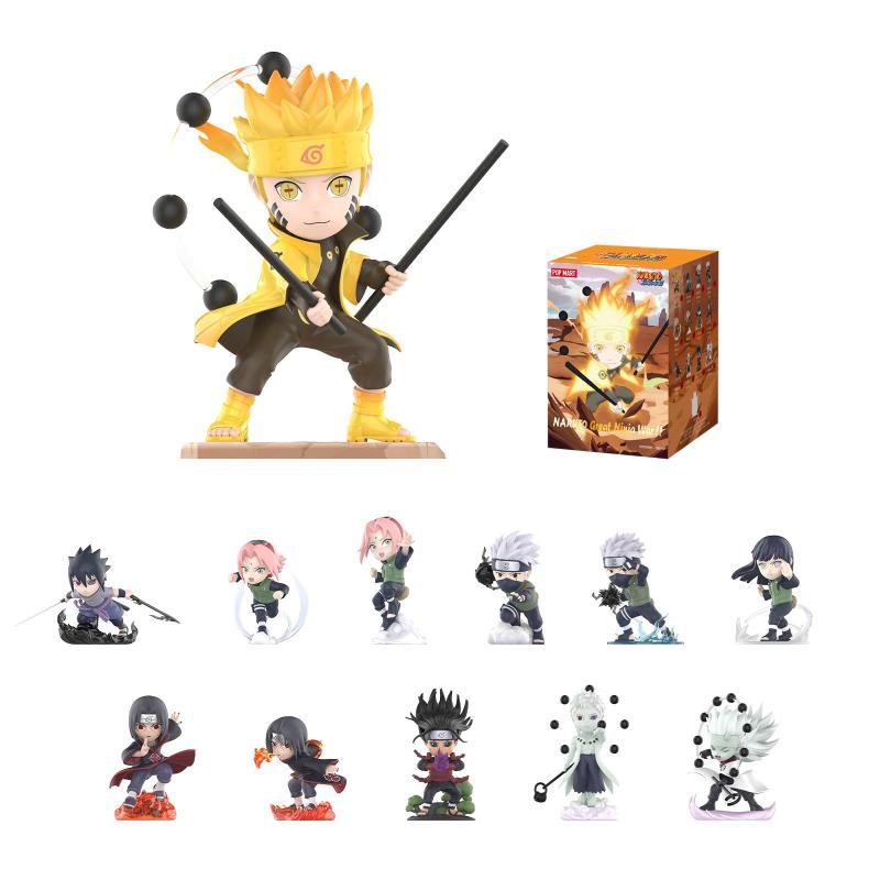 POP MART フィギュア　4品セット Figuras de Ação POP MART Naruto - Série Ninkai Taisen - Bonecos